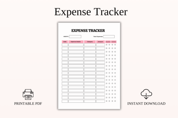 Download Expense Tracker Printable PDF Template - Pdf Collection