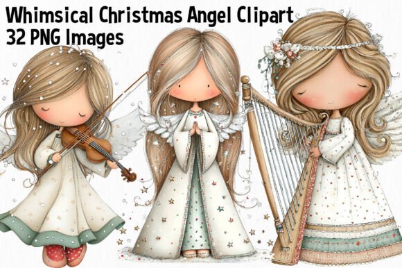 Download Whimsical Christmas Angel Clipart - Angel Collection