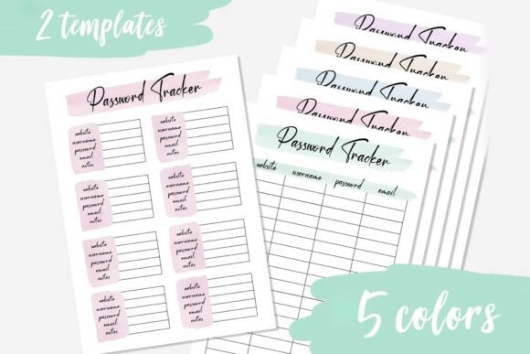 Download Printable Password Tracker, PDF and JPG - Pdf Collection
