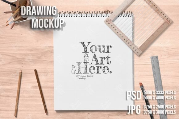 Download Large Drawing Pad Notepad Mockup PSD JPG - Notepad mockup Collection