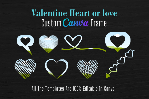 Download 20 Valentine Heart Canva Frame Template - Premium Resources
