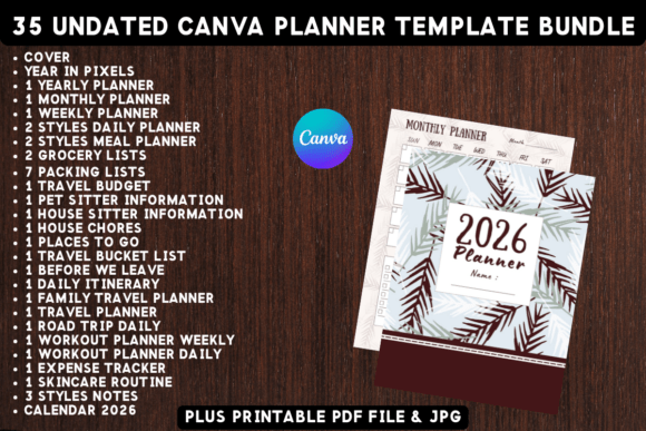 Download Printable Canva Planner Template Bundle - Premium Resources